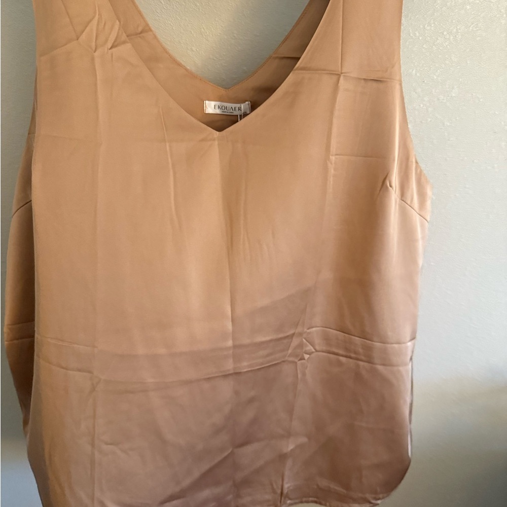 Women's Tan Sleeveless Top
